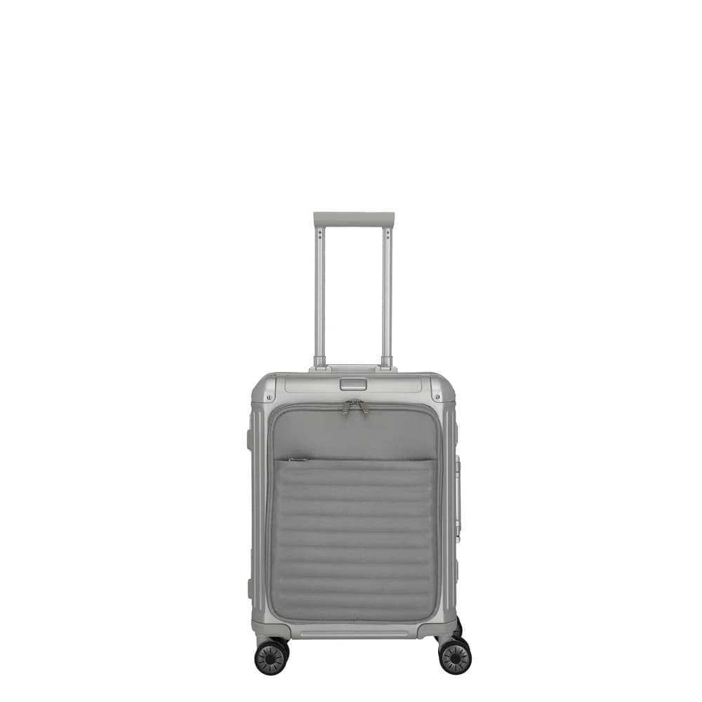 Travelite Next 4w Trolley S mit Vortasche 55 Silber
