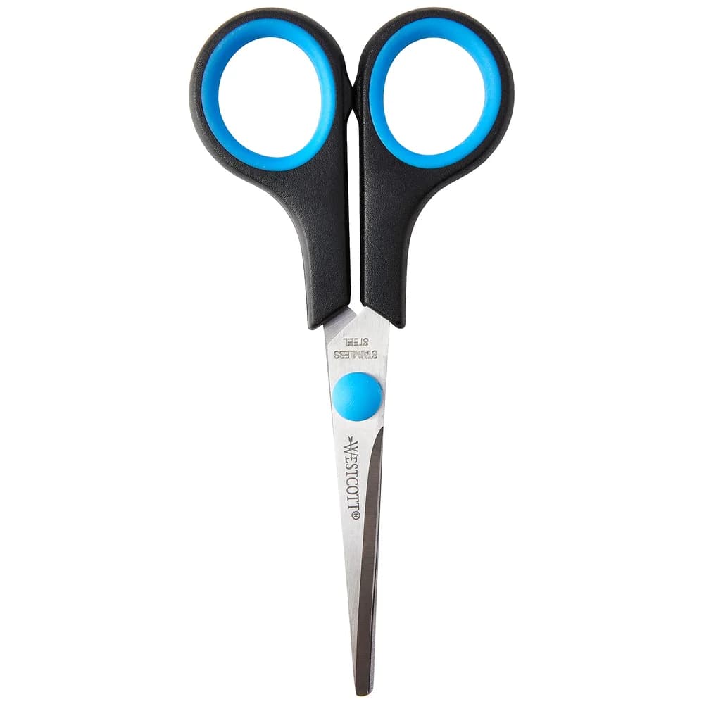 Westcott Schere Easy Grip E-30252 00 13cm Linkshänder blau