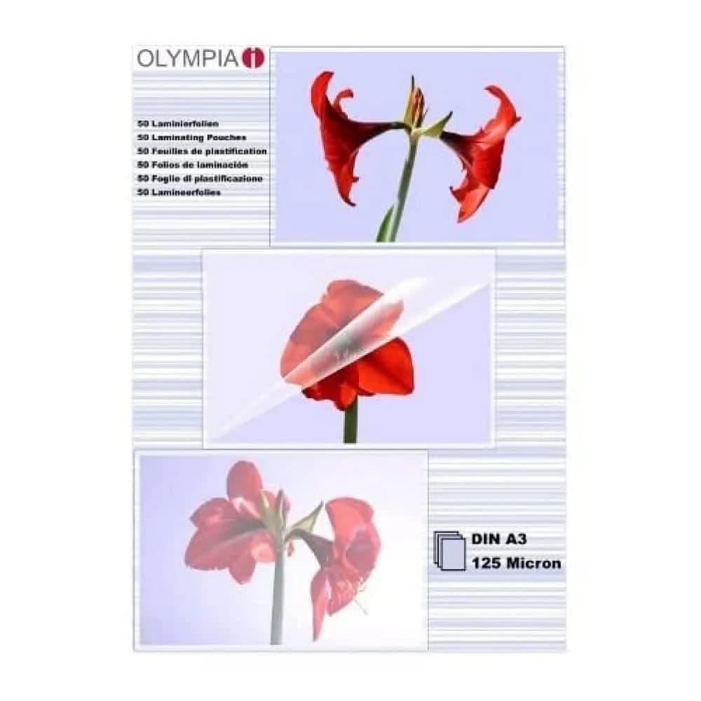 OLYMPIA Laminierfolien glänzend 125 mikron A3
