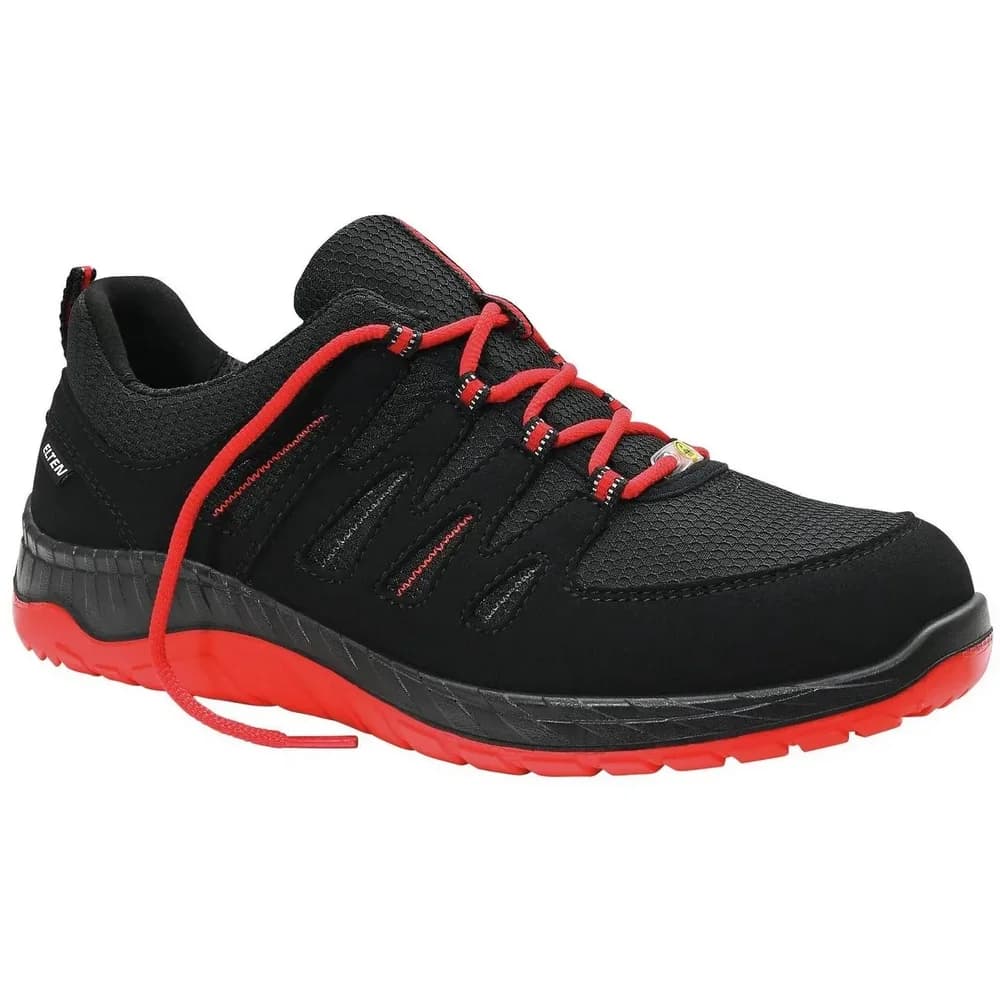 Elten Halbschuh MADDOX Low ESD, schwarz-rot, S3, 43