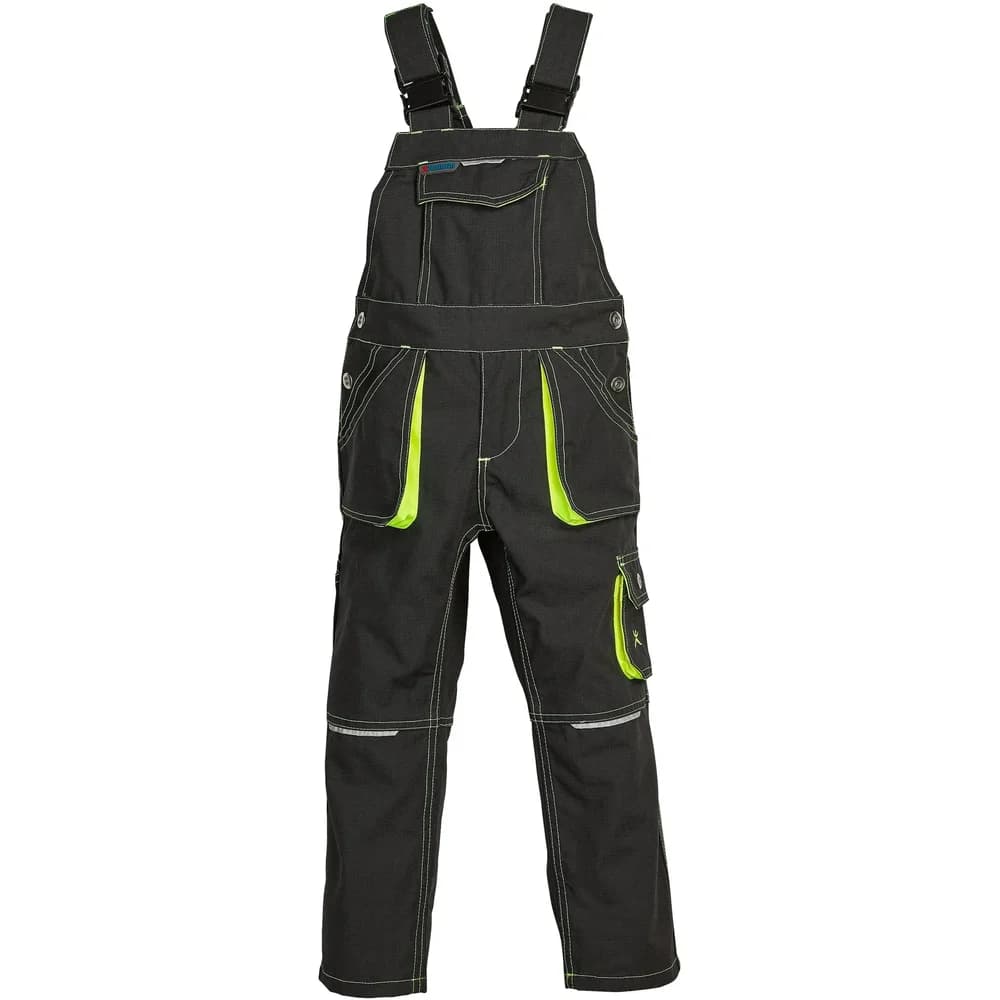Planam Junior Latzhose anthrazit/gelb 122/128
