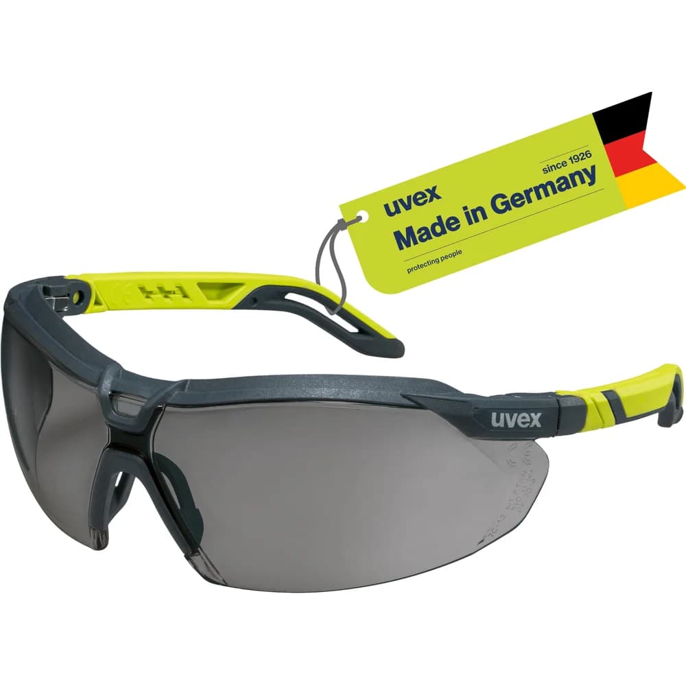 uvex i-5 Schutzbrille, kratzfest, beschlagfrei 9183281 , Farbe: lime / anthrazit