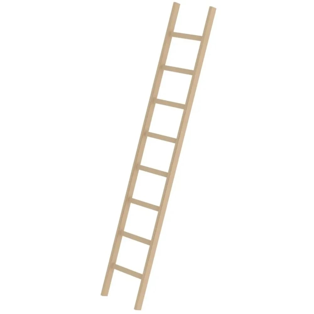 Günzburger Steigtechnik Sprossen-Anlegeleiter Holz ohne Traverse 8 Sprossen - 033108