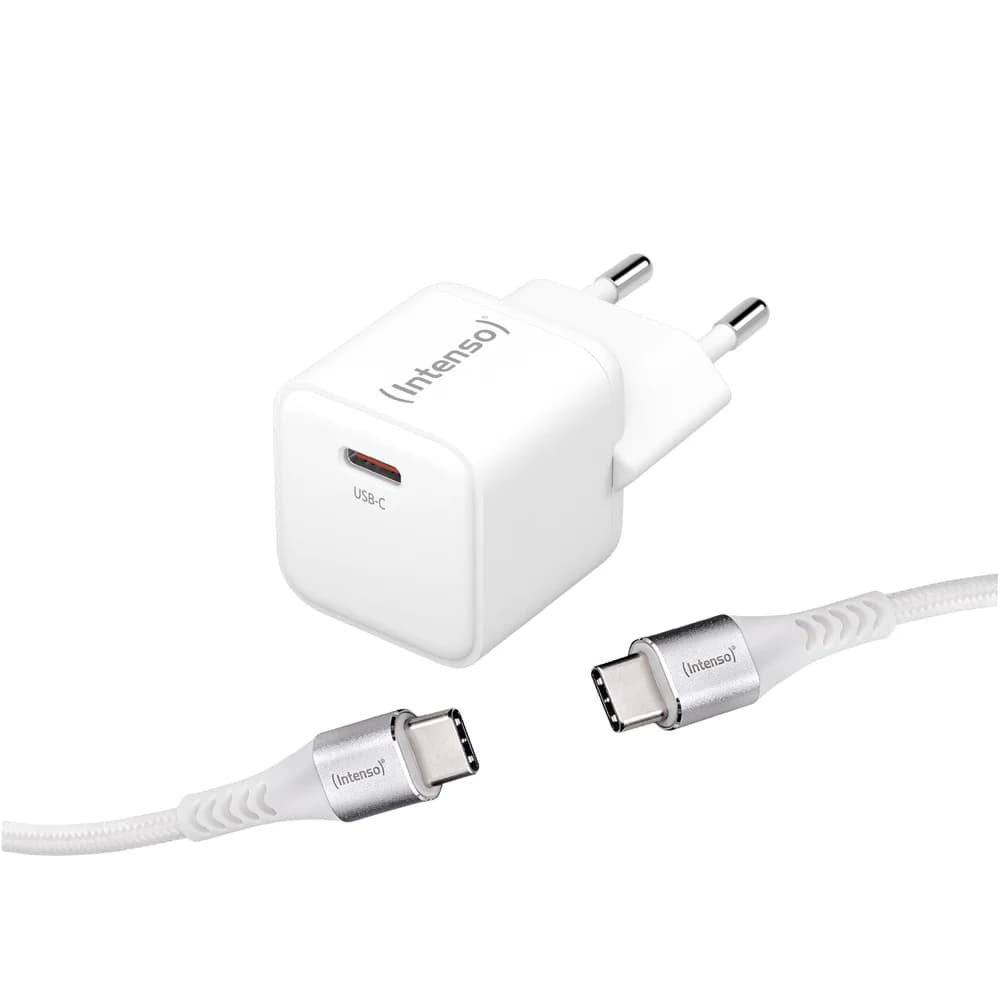Intenso 30W USB-C Ladegerät inkl. Kabel, weiß