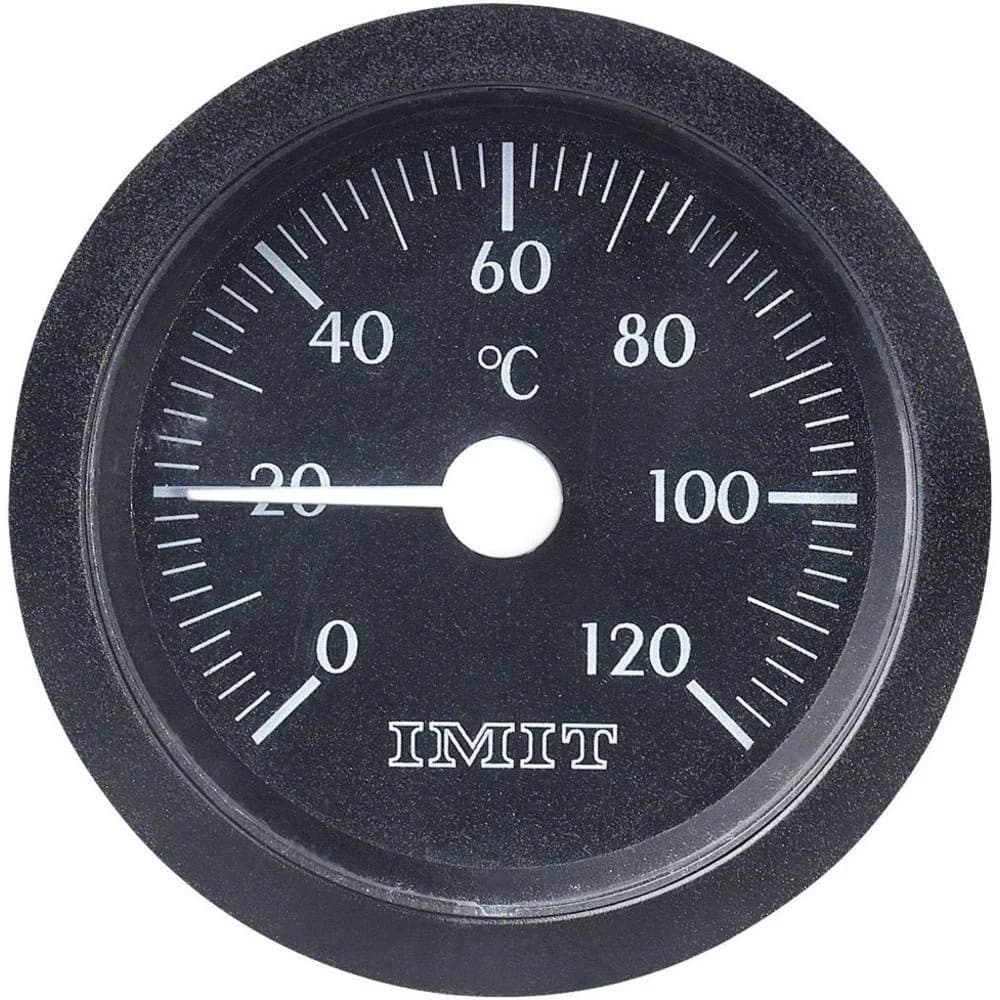 IMIT 100847 Kapillar-Einbau-Thermometer groß - Schwarz