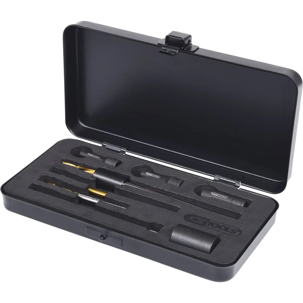 KS Tools Universal Glühkerzen-Ausbohrsatz M10 x 1, 8-teilig