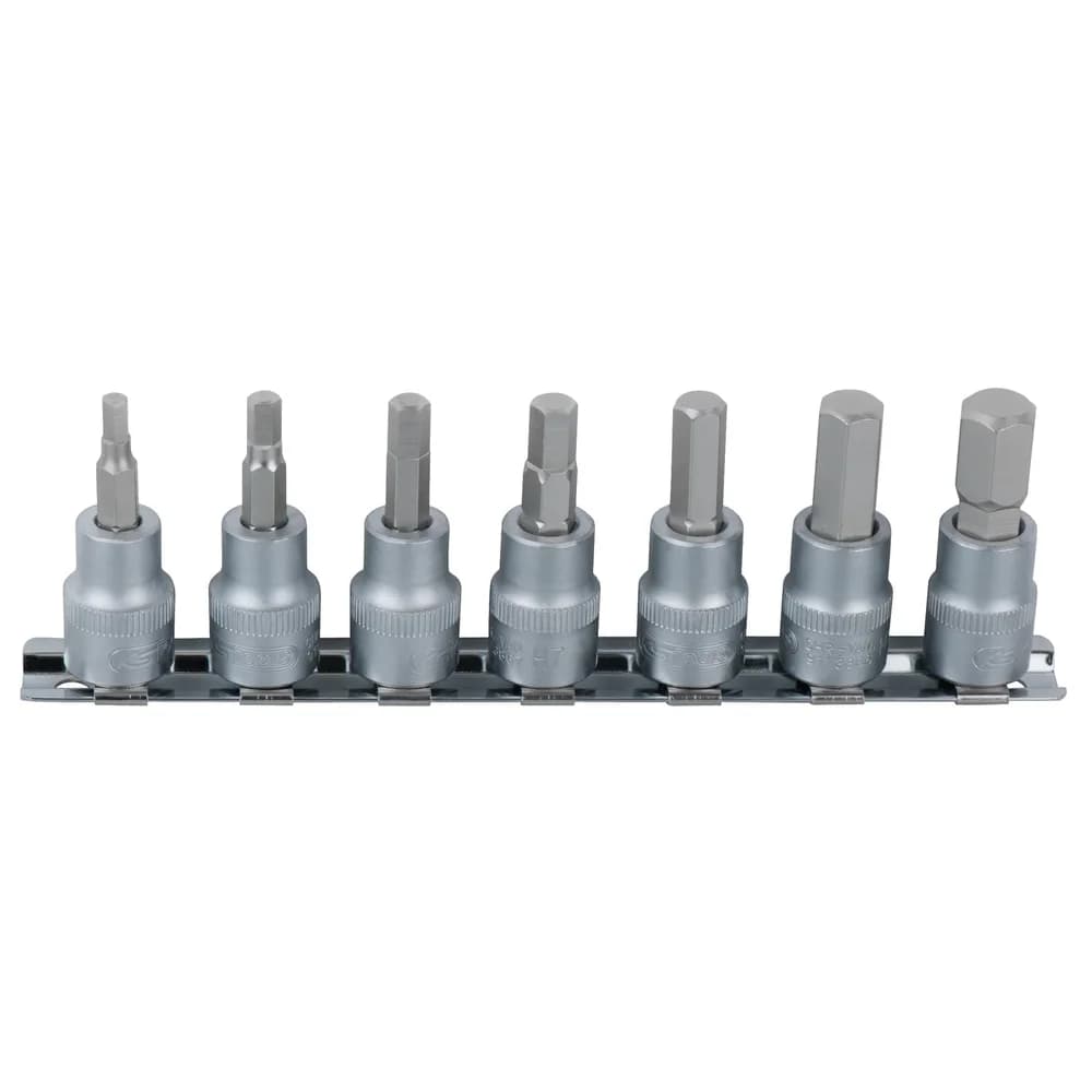 KS Tools 1/4" Bit-Stecknuss-Satz Innensechskant, 7-teilig2,5-8mm