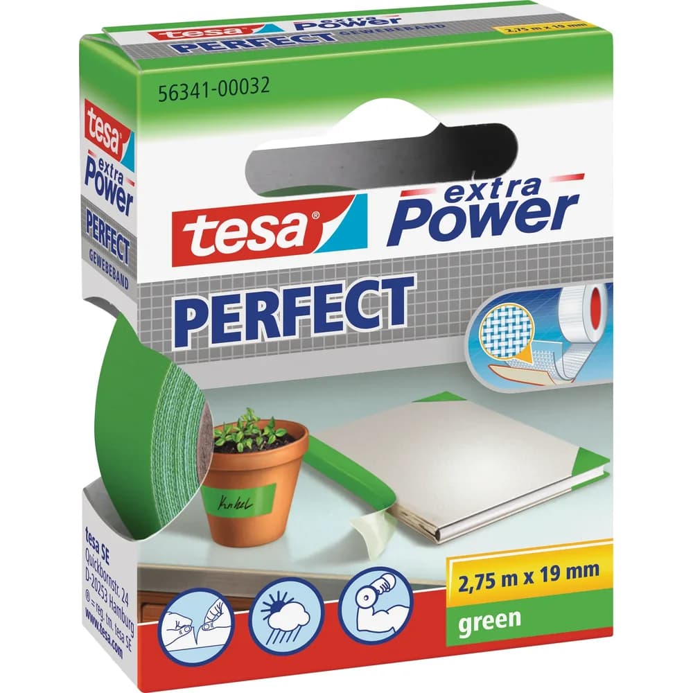 tesa Gewebeklebeband extra Power Grün