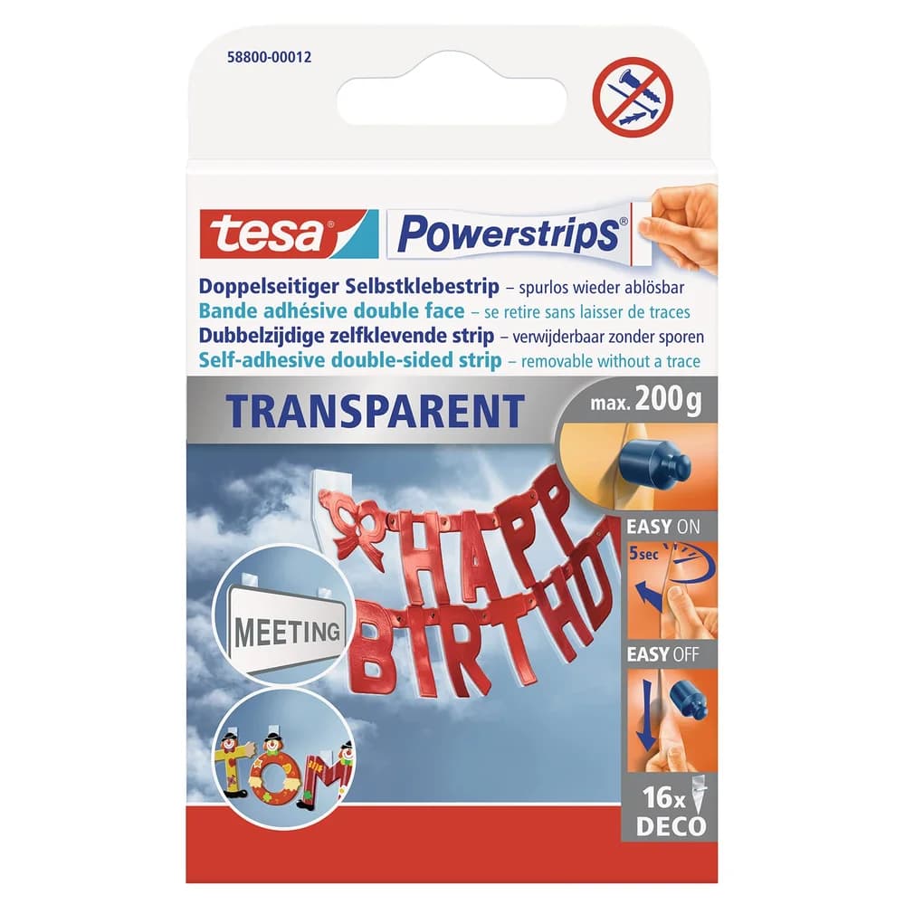 Tesa-58800 Powerstrips transparent