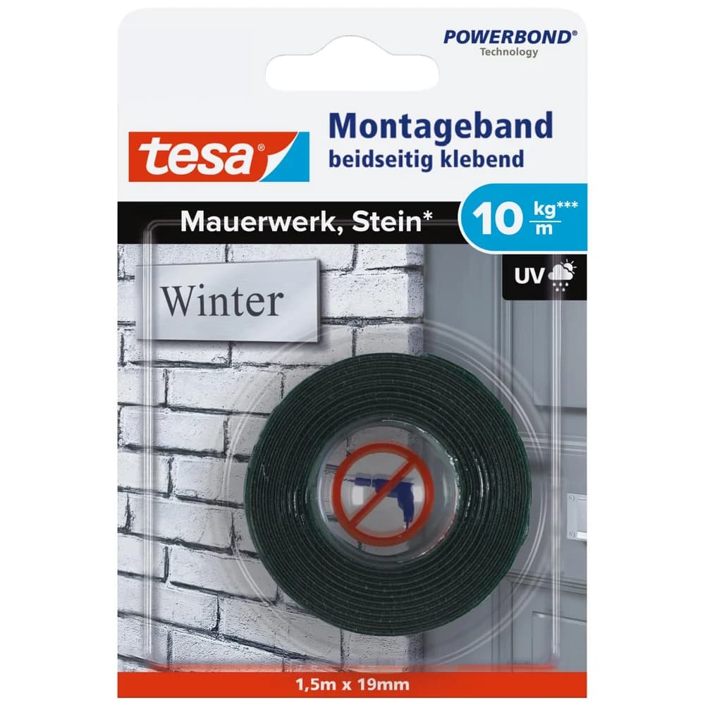 tesa Doppelseitiges Klebeband »Montageband 77748« 19.0 mm/1.5 m