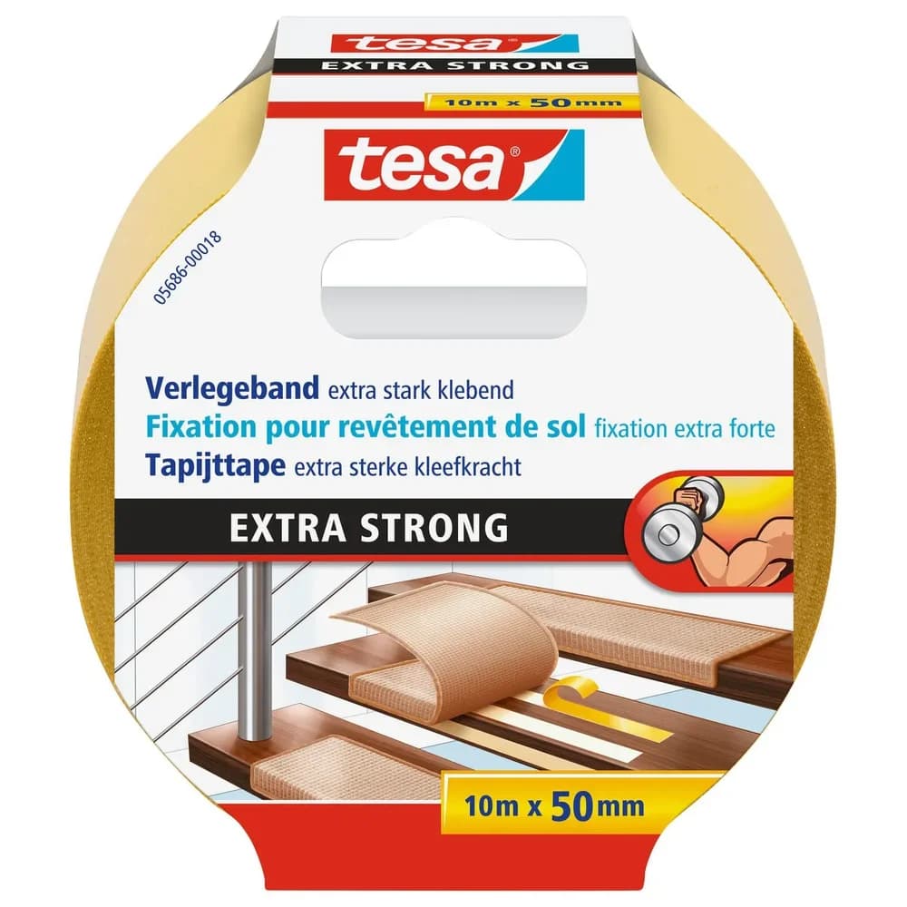 tesa® 5686 Doppelseitiges Verlegeband 10 m × 50 mm