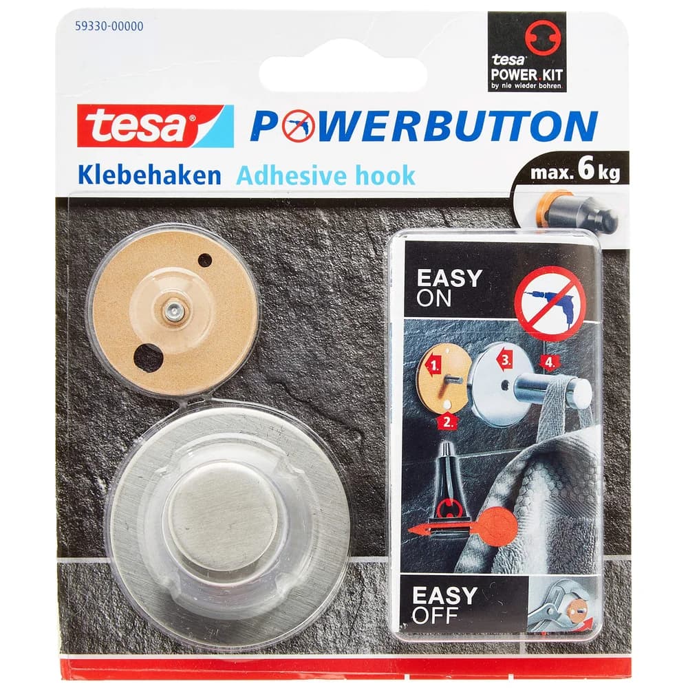 tesa Klebehaken 59330-00000-01 Wandhalterung Drinnen Universalhaken Edelstahl