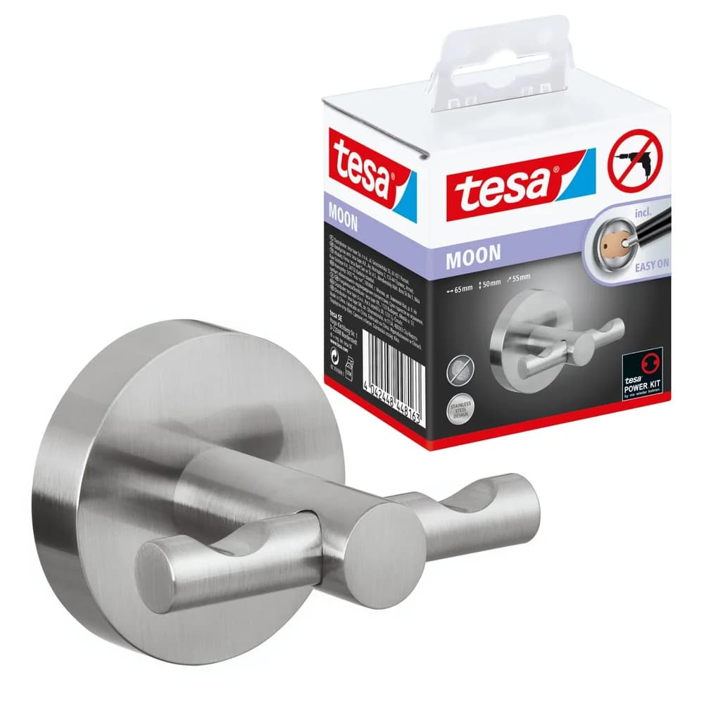 tesa Handtuchhaken MOON silber