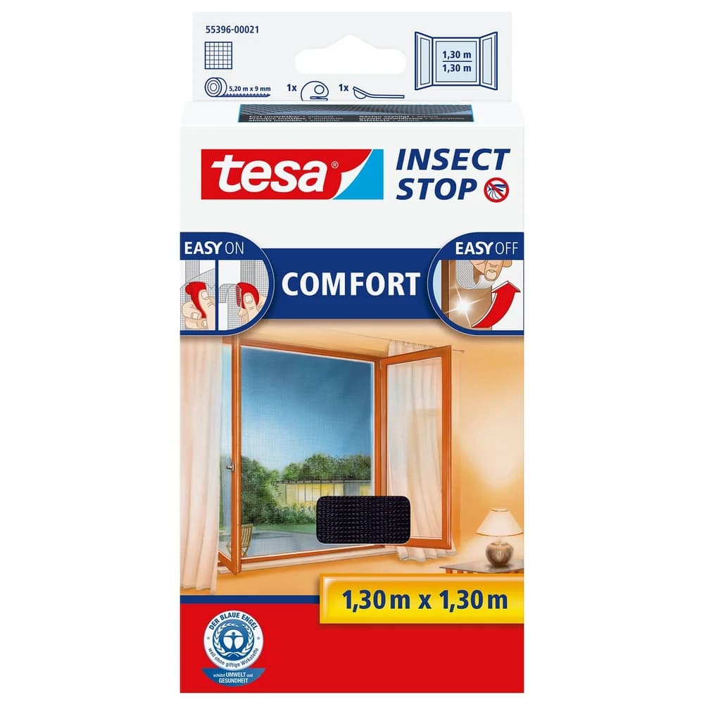 tesa Fliegengitter Premium 1,3mx1,3m anthrazit