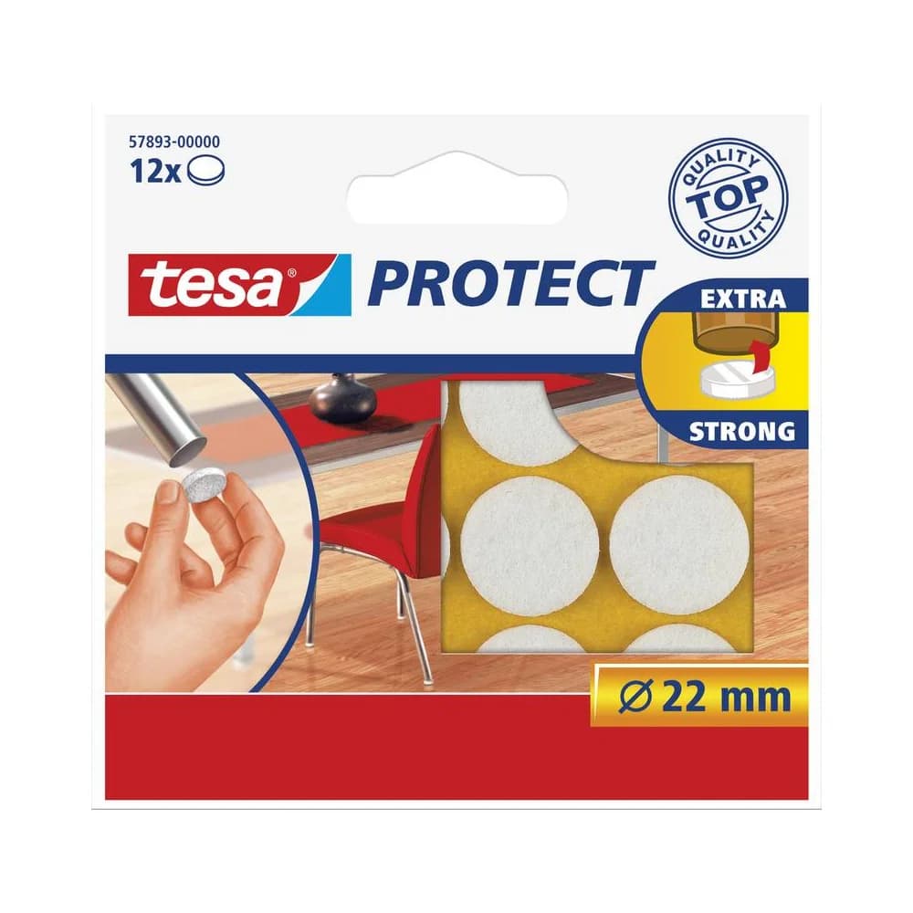 TESA 57893-00000-01 Filzgleiter für Möbel 12 Stück(e) Rund
