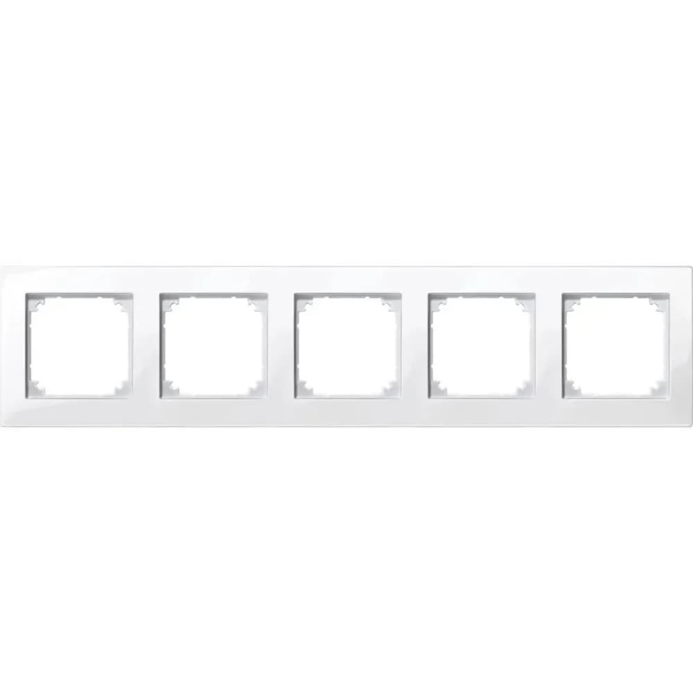 Merten M-PLAN-Rahmen 5f. pws/gl 515519