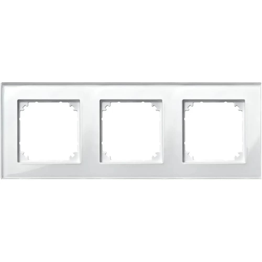 Merten Rahmen Glas 3f.bril/ws 489319