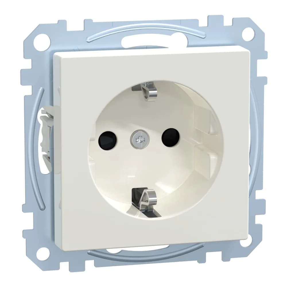 Merten SCHUKO-Steckdose pws/gl MEG2300-0319