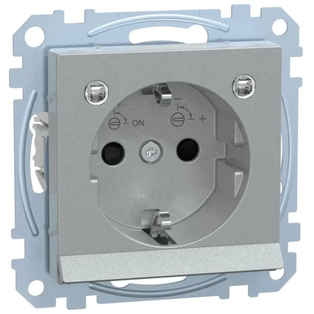 Merten SCHUKO-Steckdose alu MEG2304-0460