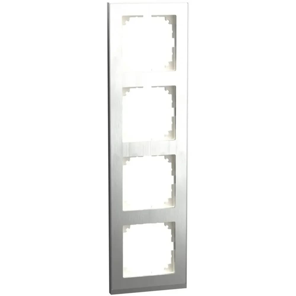 M-Pure, Decor Rahmen, 4fach, Edelstahl