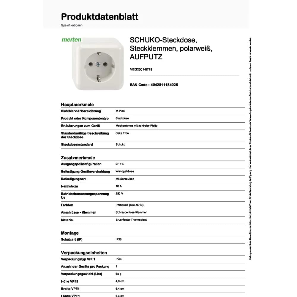 Merten SCHUKO-Steckdose MEG2301-8719