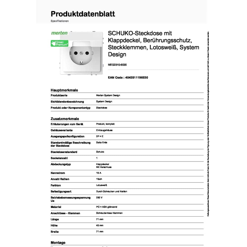 Merten SCHUKO-Steckdose lotosws MEG2310-6035