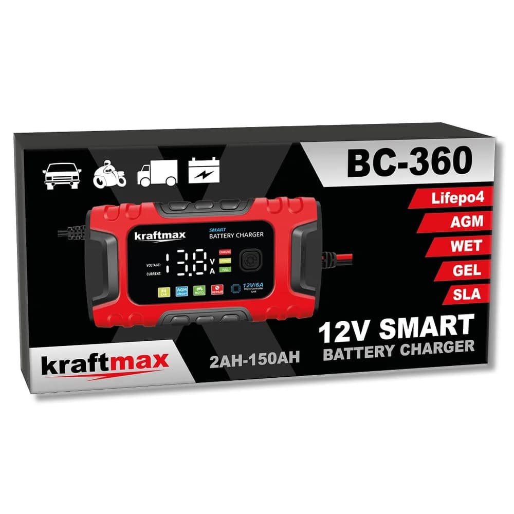 Kraftmax BC-360 6A Kfz-Batterieladegerät