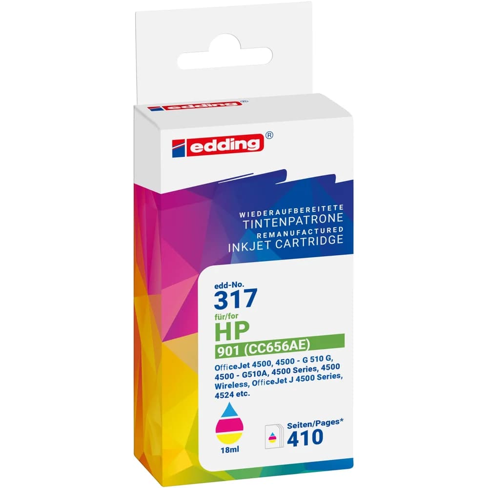Edding EDD-317, Cyan, Magenta, Gelb, 18 ml, 1 Stück(e), Einzelpackung
