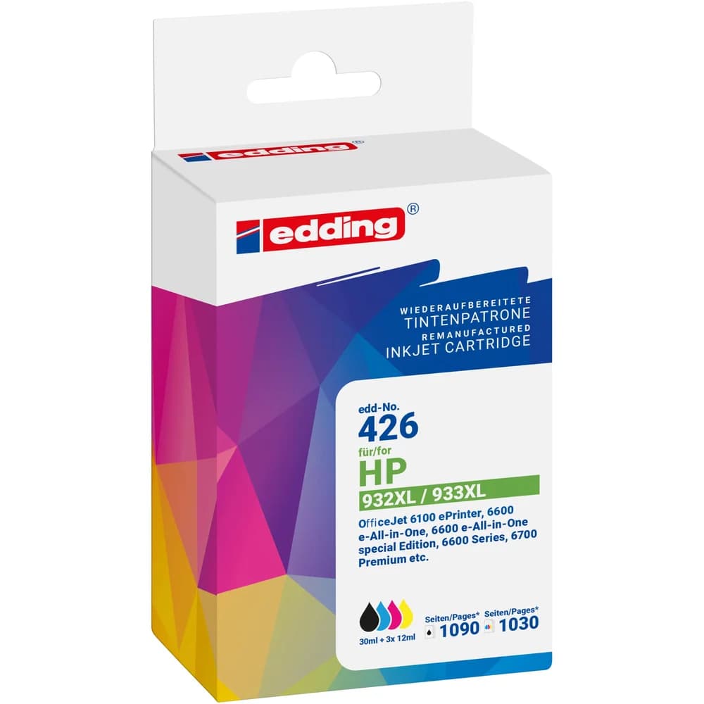 edding Tintenpatrone EDD-426 Multipack HP Nr. 932XL-933XL