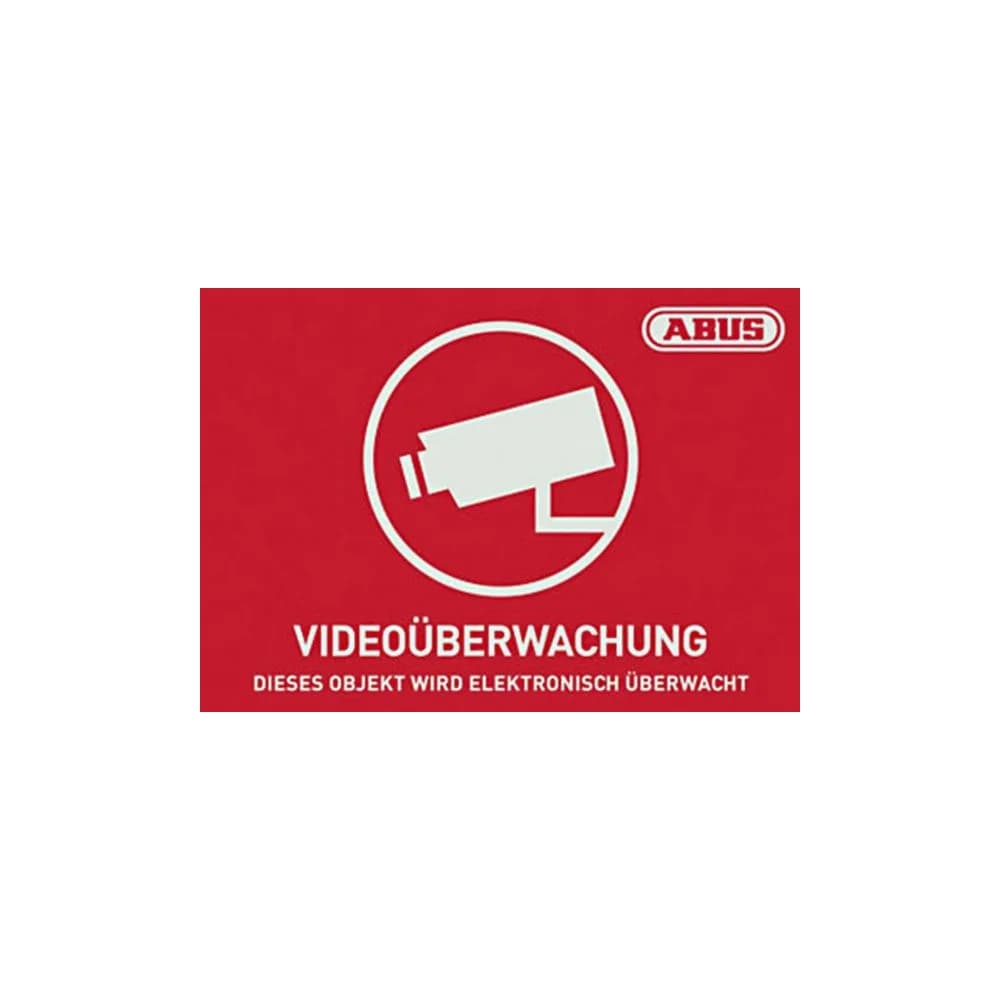 ABUS Security-Center Warntafel Warnaufkleber Videoüberwachung mit Logo 148 x 105 mm
