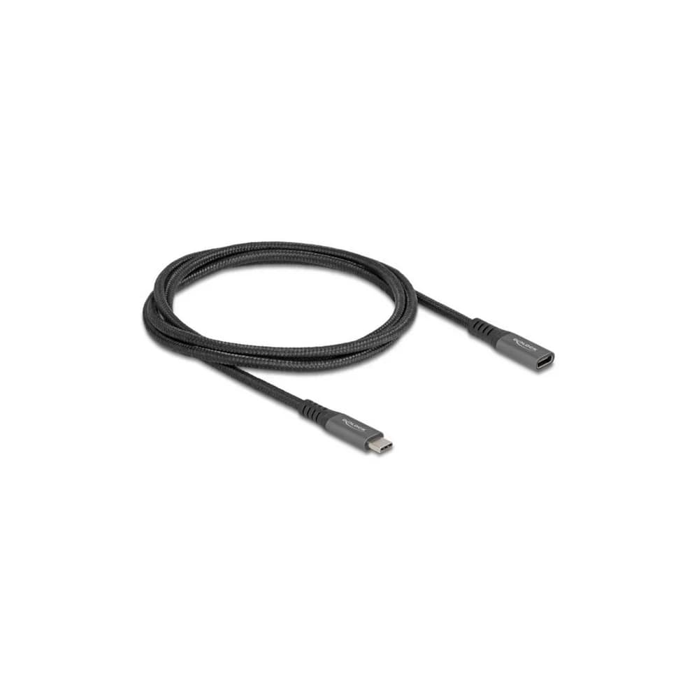 DELOCK 80022 - USB 10 Gb/s Kabel, C Stecker auf Buchse, 100 W, 1 m