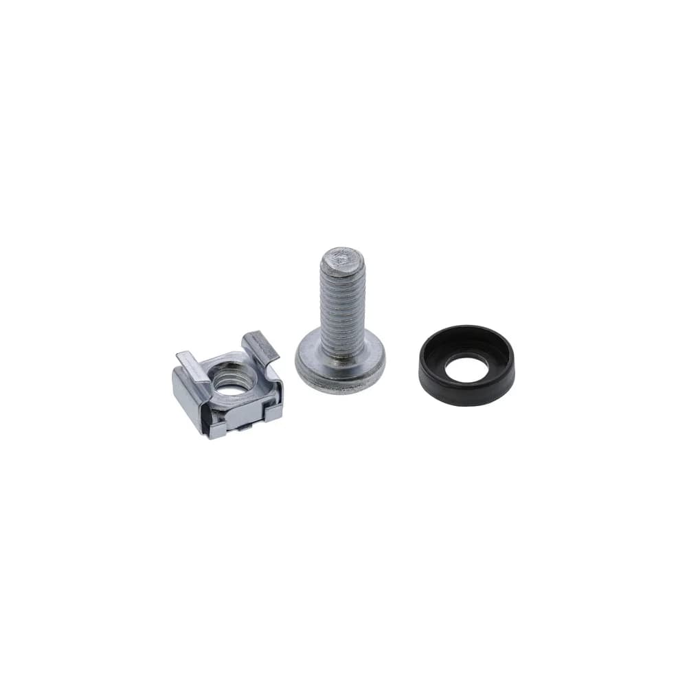 InLine Käfigmutternset M6, je 50x Käfigmuttern, Unterlegscheiben, Schrauben