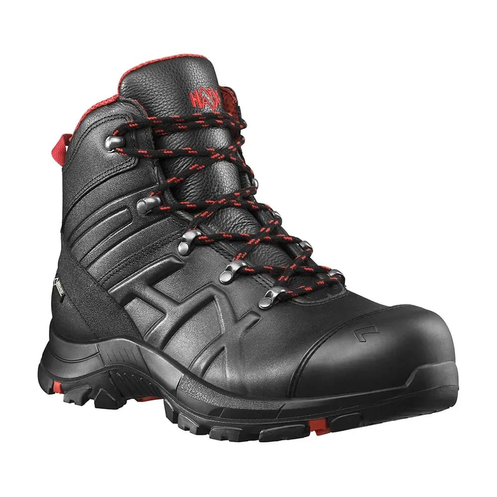 HAIX Sicherheitsstiefel BLACK EAGLE 54, MID, S3, schwarz-rot, Gr. 8,5 (43)