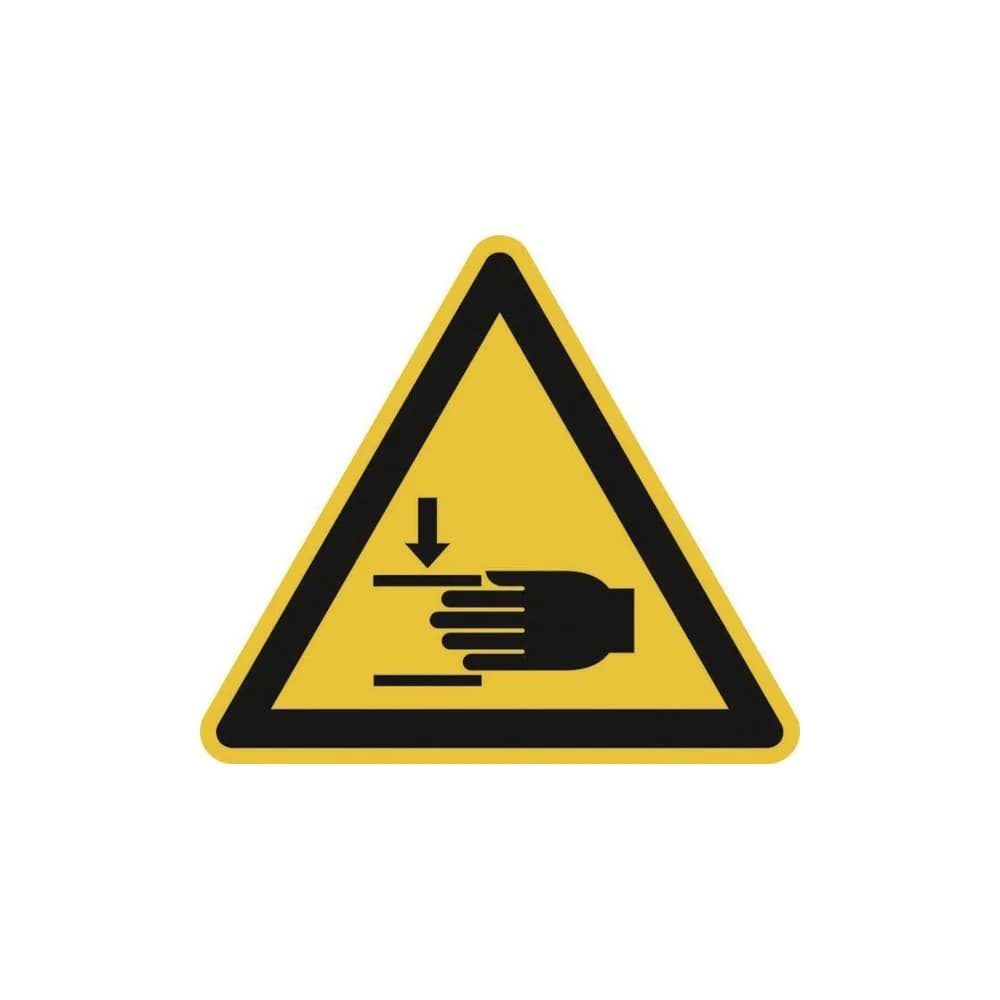 SafetyMarking Warnschild Folie SL 100 mm Warnung vor Handverletzungen