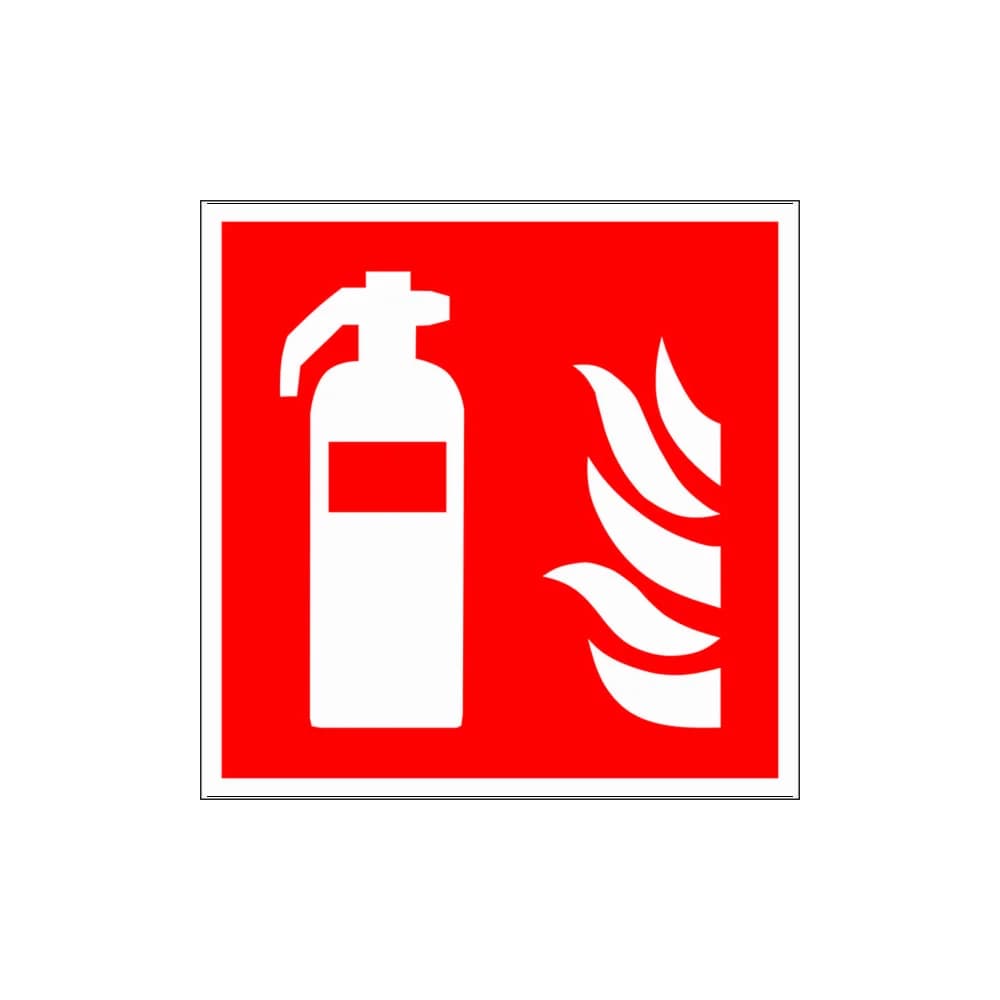 SafetyMarking Brandschutzschild Folie B200xH200 mm Feuerlöscher langnachleuchtend