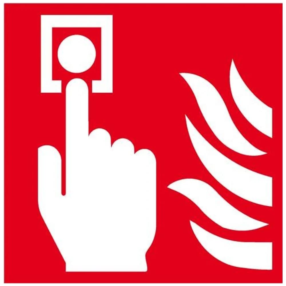 SafetyMarking Brandschutzschild Folie B200xH200 mm Brandmelder langnachleuchtend