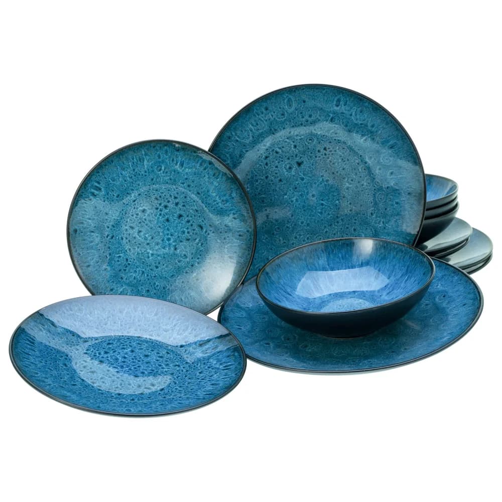 creaTable Geschirr-Set 23958, MARKENQUALITÄT blau