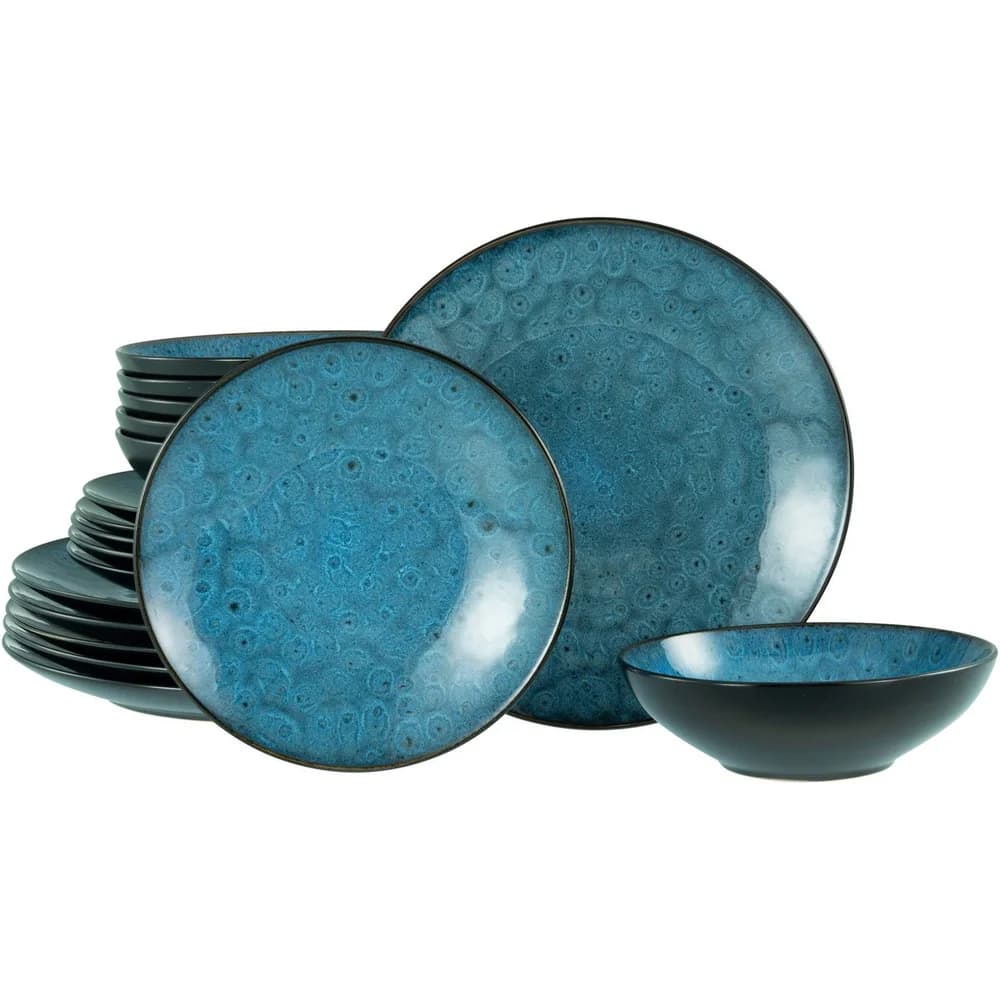 creaTable Geschirr-Set 23959, MARKENQUALITÄT blau