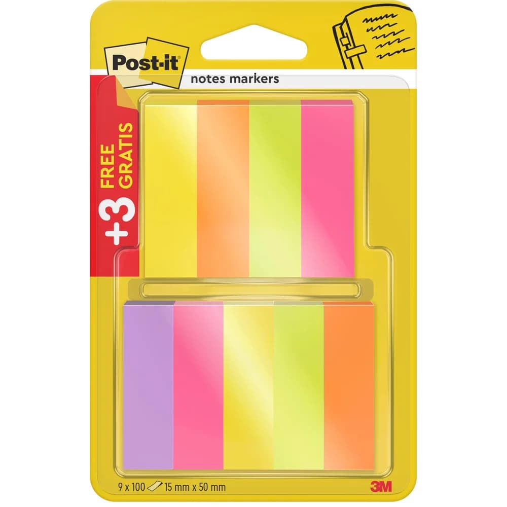 Post-it Haftstreifen Page Marker Promotionspack 670-6+3 9 St./Pack.