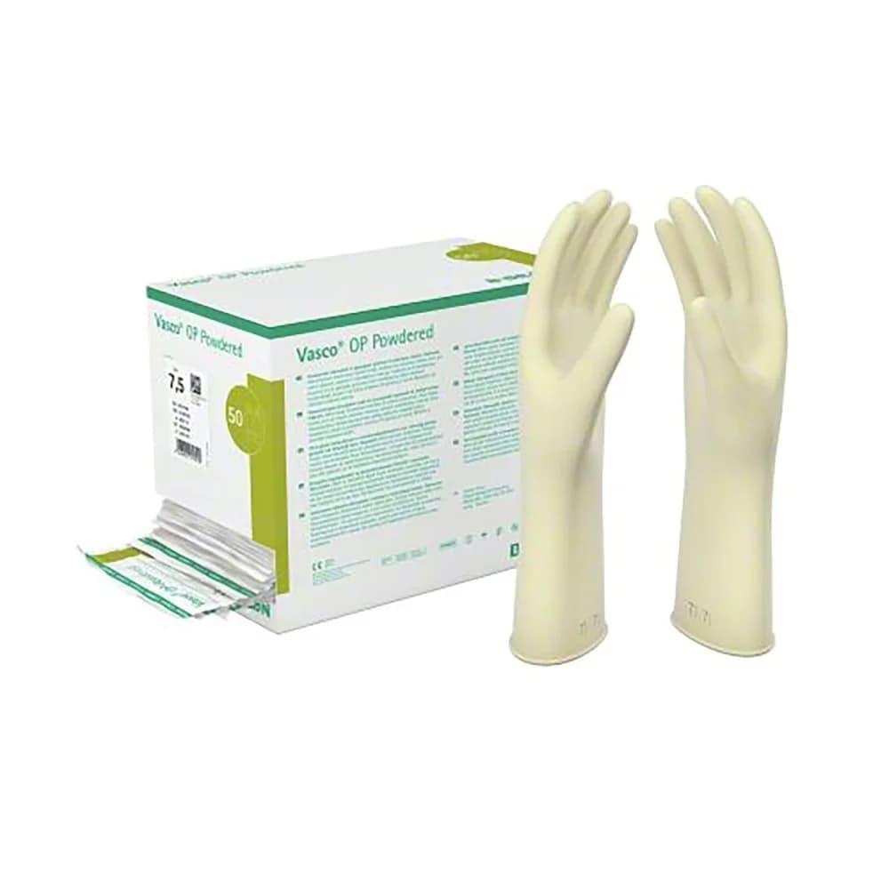 Vasco Op Powdered Handschuhe latex Größe 7,5 naturweiss