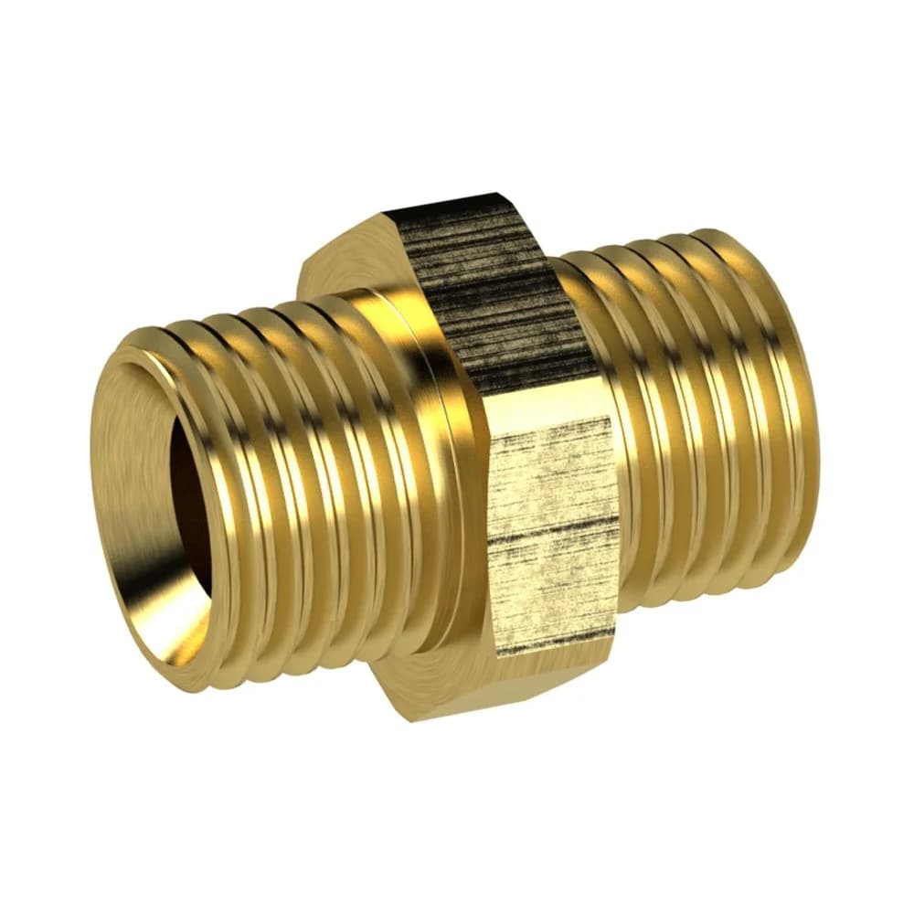 Doppelnippel, Messing AG G1/8" x G1/4", SW 17mm RIEGLER
