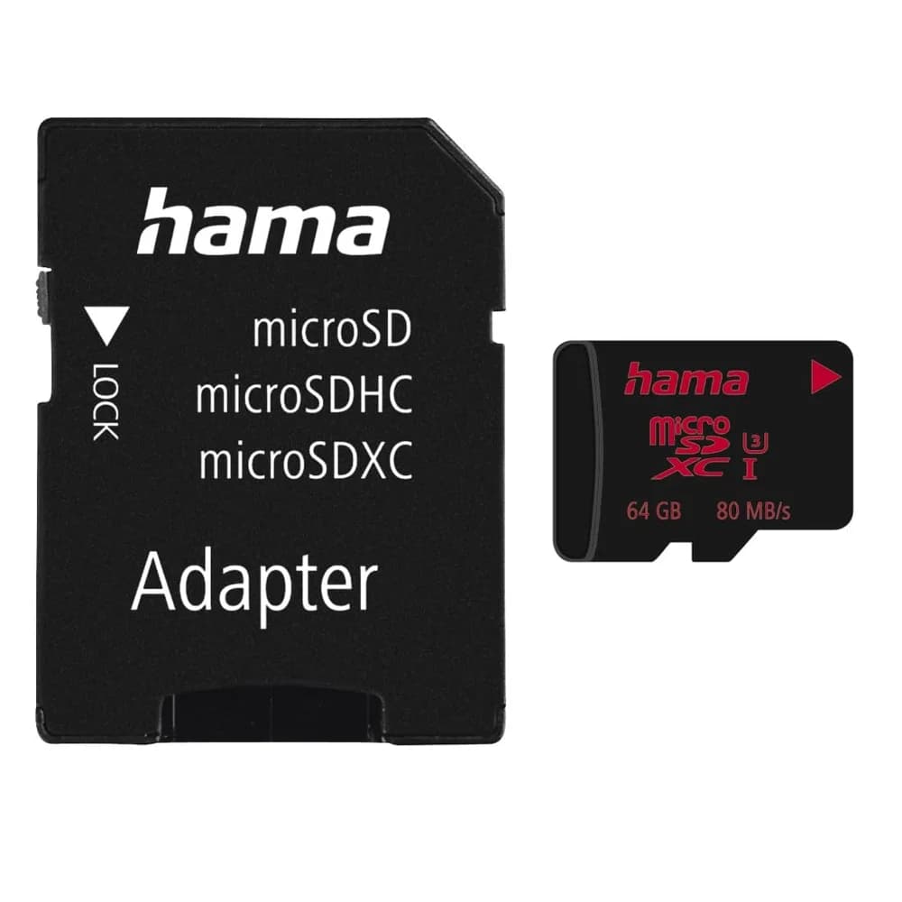 Hama microSDXC 64GB UHS Class 3 80MB/s für 4K-Video