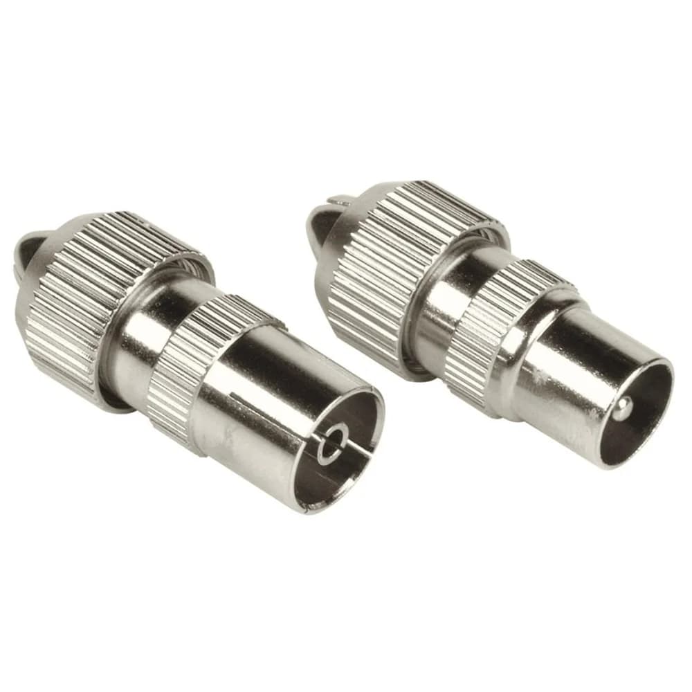 Hama Koax-Set, Metall, Stecker/Kupplung, schraubbar (00205211) Audio- & Video-Kabel