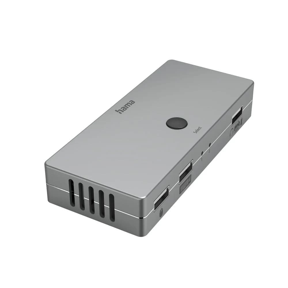 Hama 00200135 KVM-Umschalter Connect2Switch, inkl. Kabel, 4 Ports