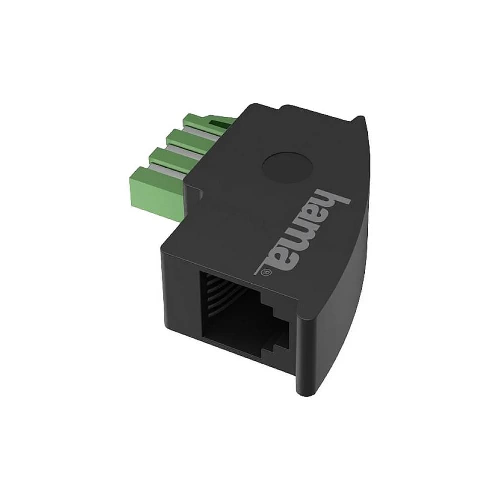 Hama Adapter, TAE-U-Stecker - Modular-Kupplung 6p6c (00201122) Telefonkabel