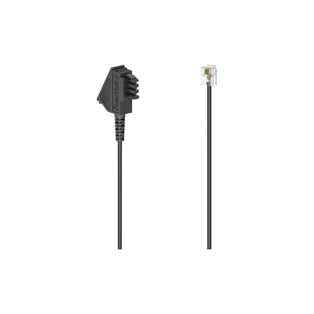 Hama Telefonkabel 3m TAE-F-Stecker RJ11 6p4c Schwarz