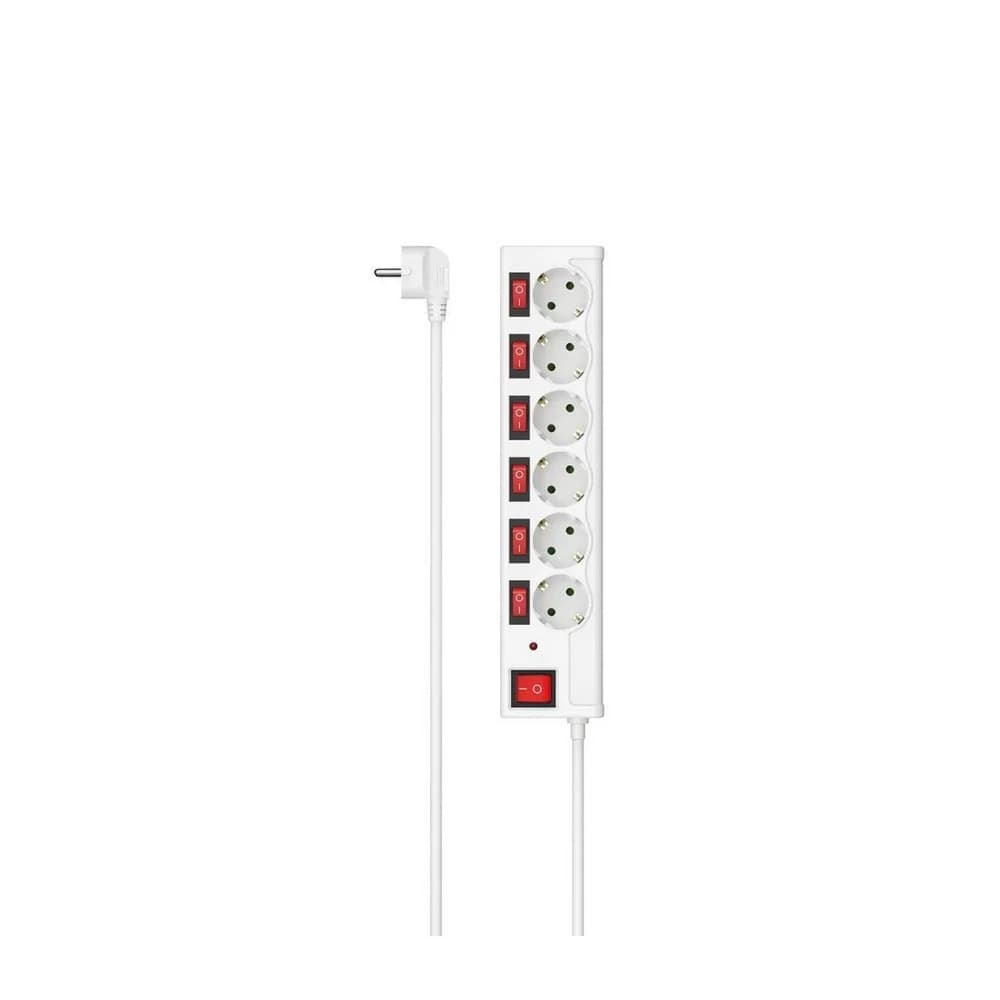 Hama 223157 Steckdosenleiste 6-fach 1,5m,einzel schaltbar