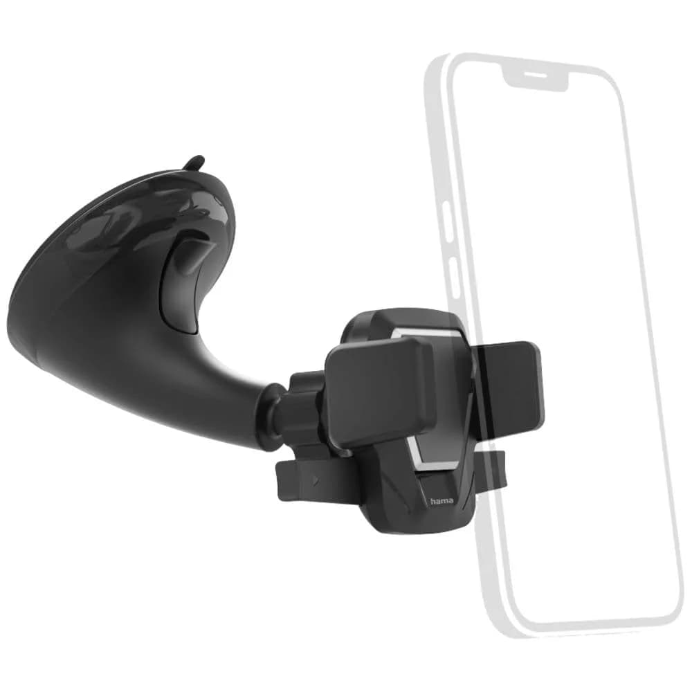 HAMA Auto-Handyhalterung "Easy Snap" mit Saugnapf, 360 Grad drehbar, universal
