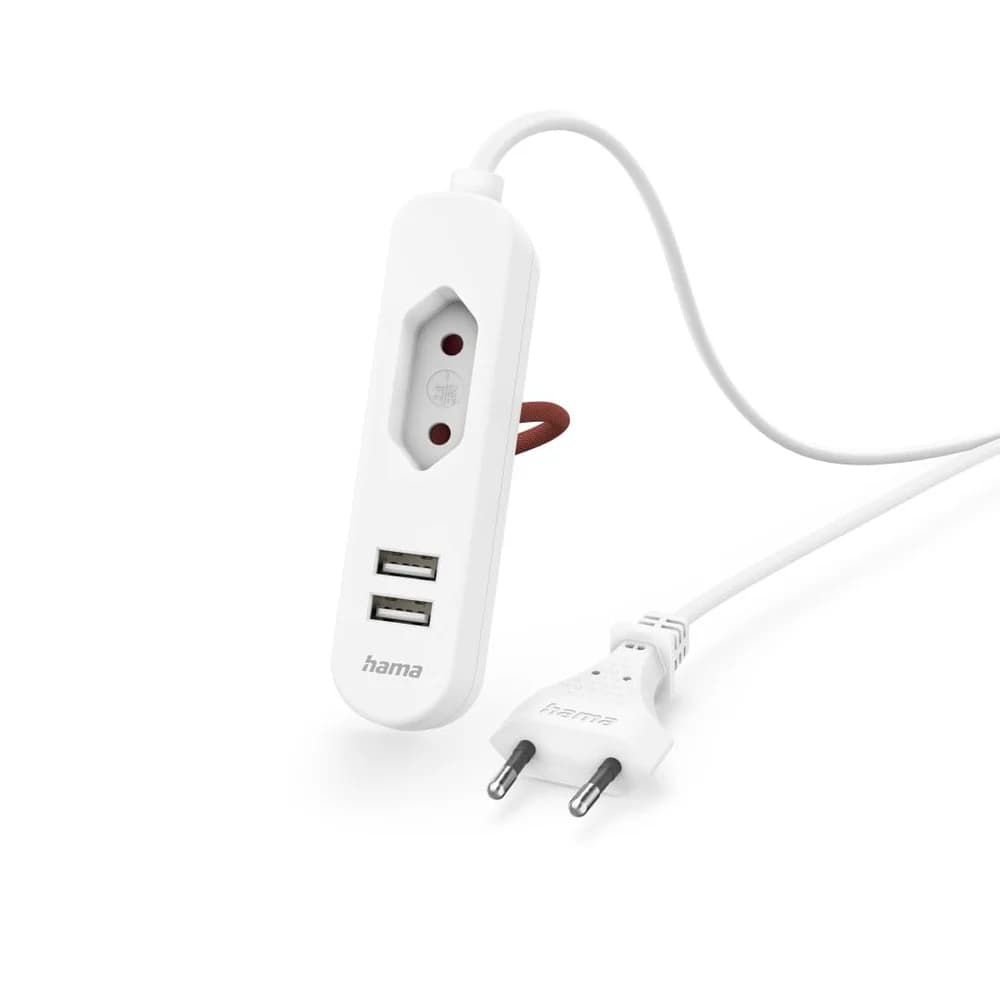 Hama USB-Steckdosenleiste 2x USB-A Eurostecker 1,9m