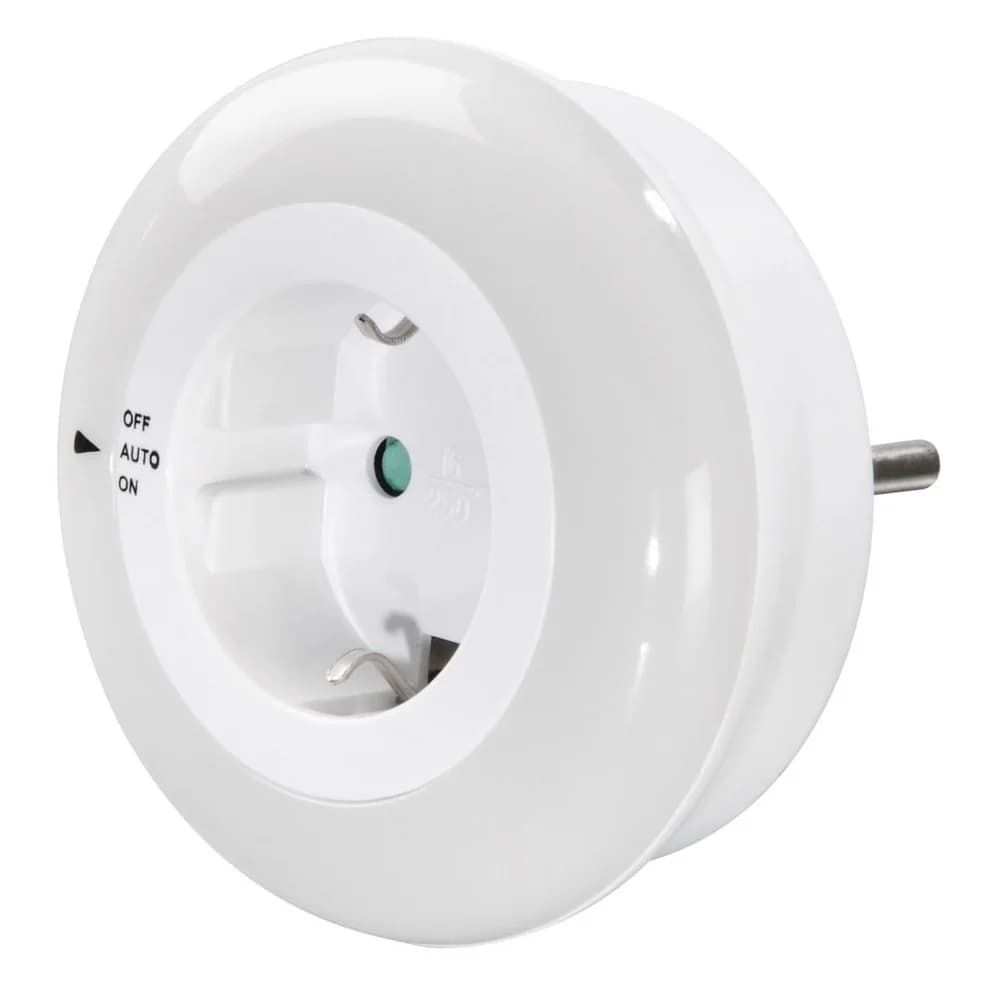 Hama Circle LED-Nachtlicht mit Steckdose & Nachtsensor